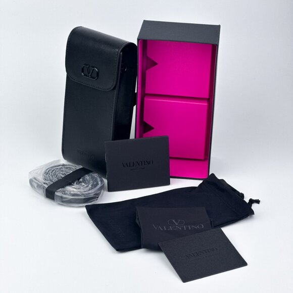 Valentino V-GOLDCUT - II VLS-114A 49 Women Sunglasses Titanium Black Gold Grey - Picture 12 of 12